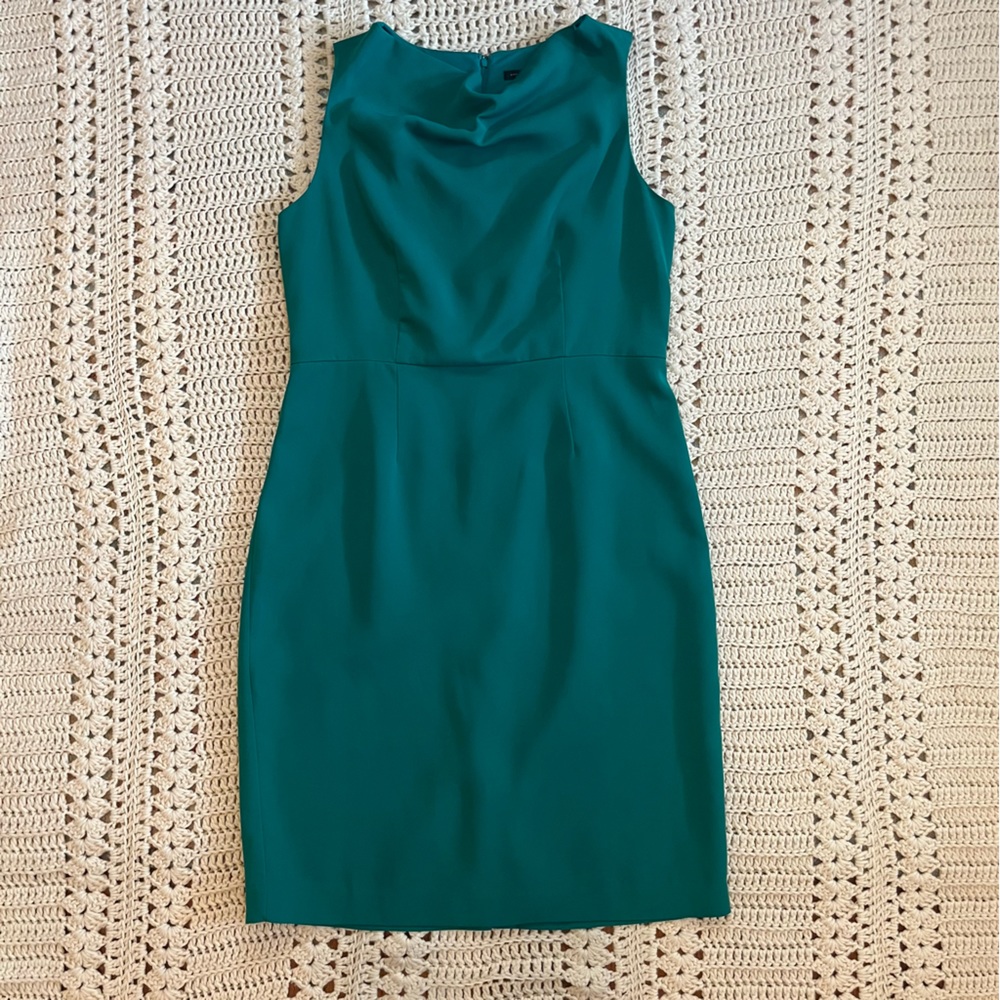 Ann Taylor Factory Turquoise Sleeveless Midi Dress